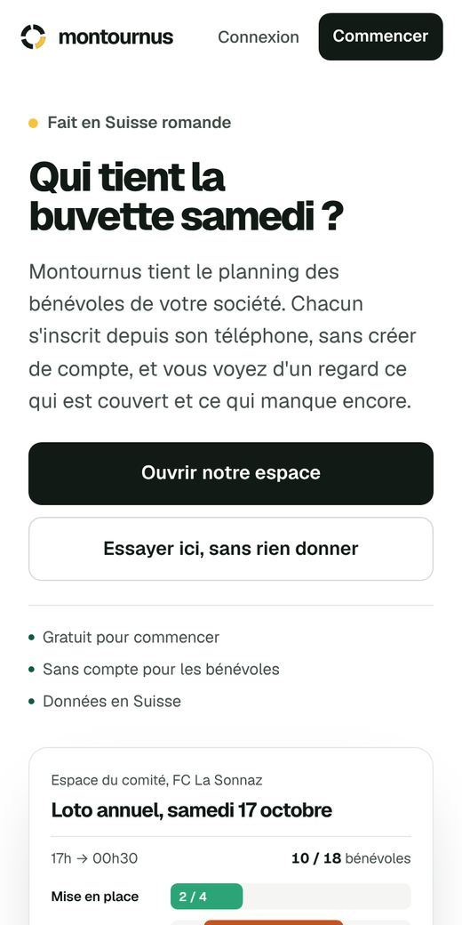 Accueil de Mon Tournus sur téléphone