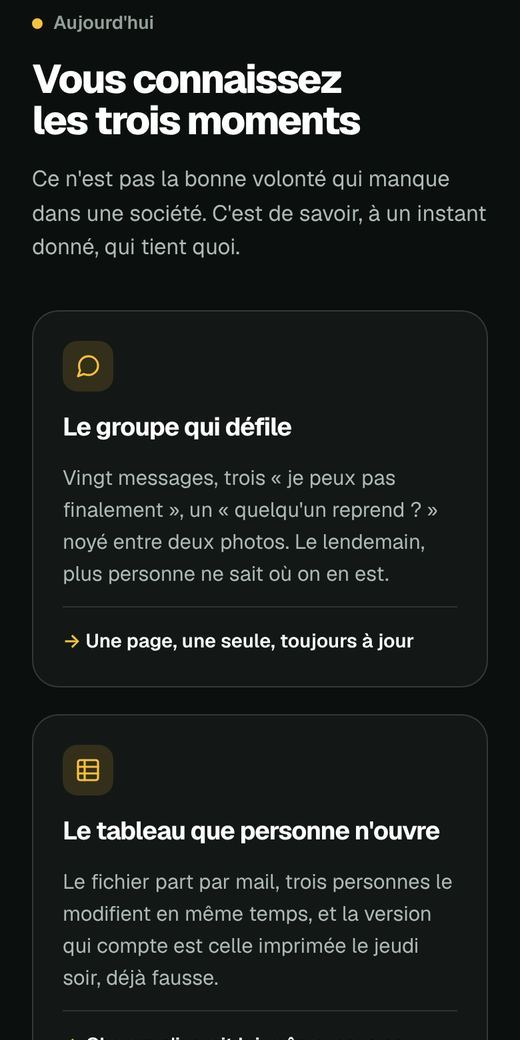 Présentation des fonctions sur téléphone