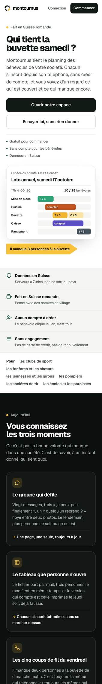 Mon Tournus sur téléphone : capture réelle