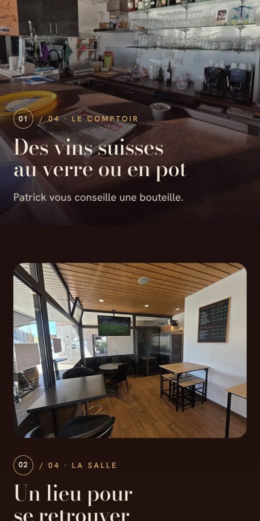 Visite du lieu en photos sur téléphone